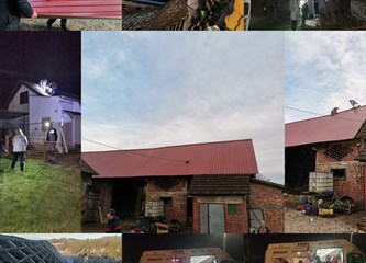 FOTO: Brojni naši sugrađani pomažu na stradalim područjima: Heroina Sanela popravlja krovove!